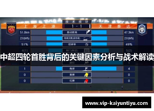 中超四轮首胜背后的关键因素分析与战术解读